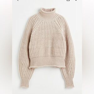 H&M Cozy Cream Knit Turtleneck Sweater